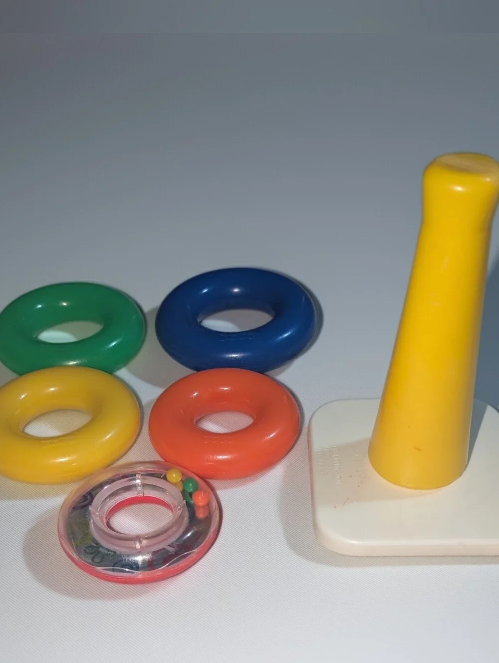Vintage Fisher-Price Rock-a-Stack Ring Stacking & Rocking Baby Toy 2004 Mattel